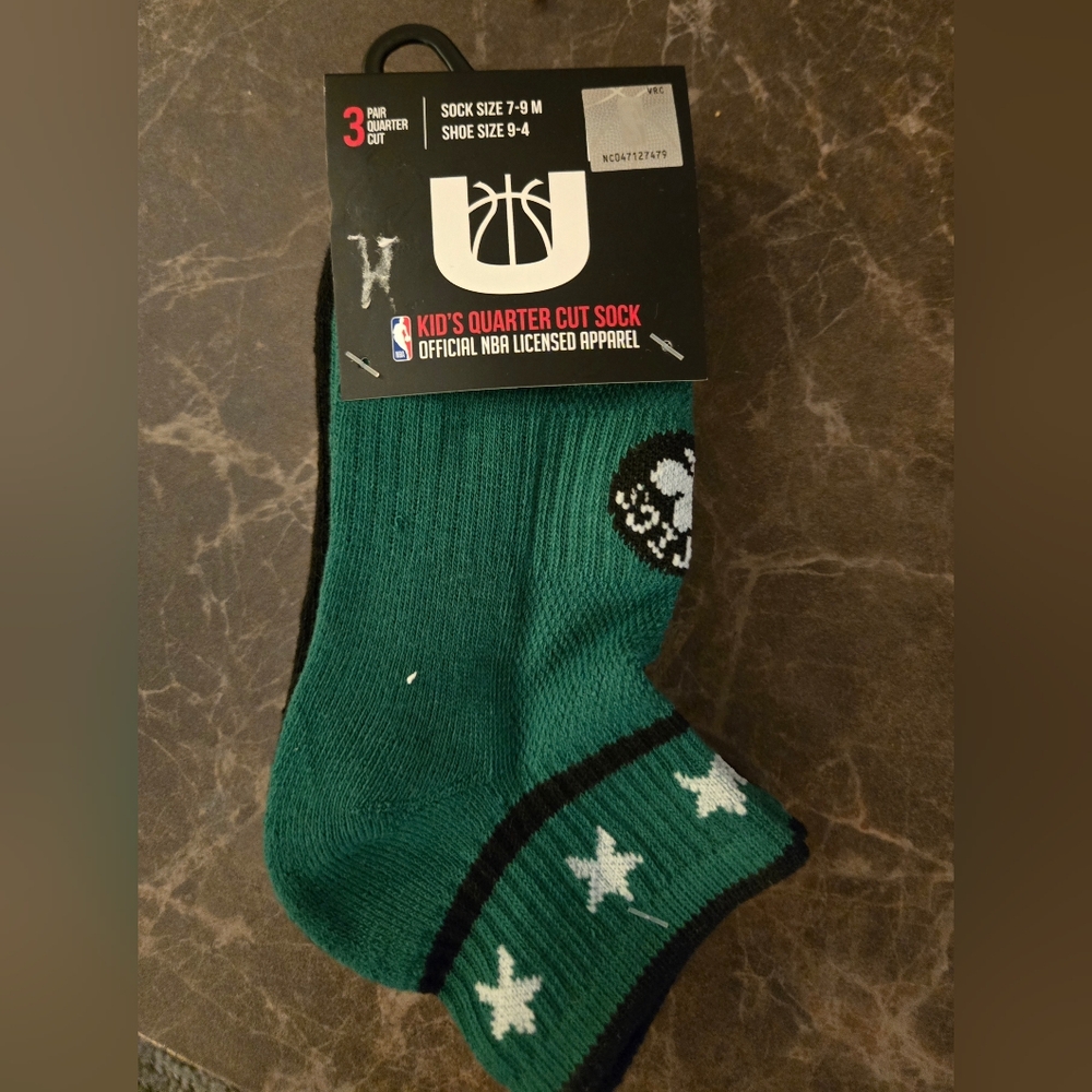 NBA Licensed Green Socks for Kids